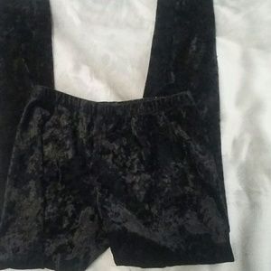 Black Velvet Leggings